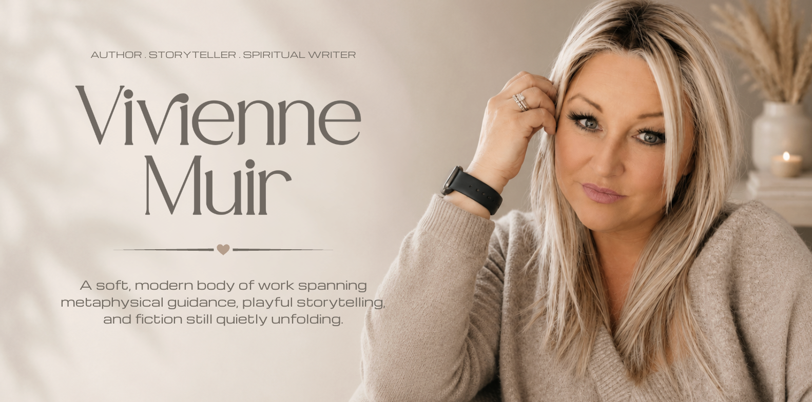Vivienne Muir banner with portrait and editorial author branding.